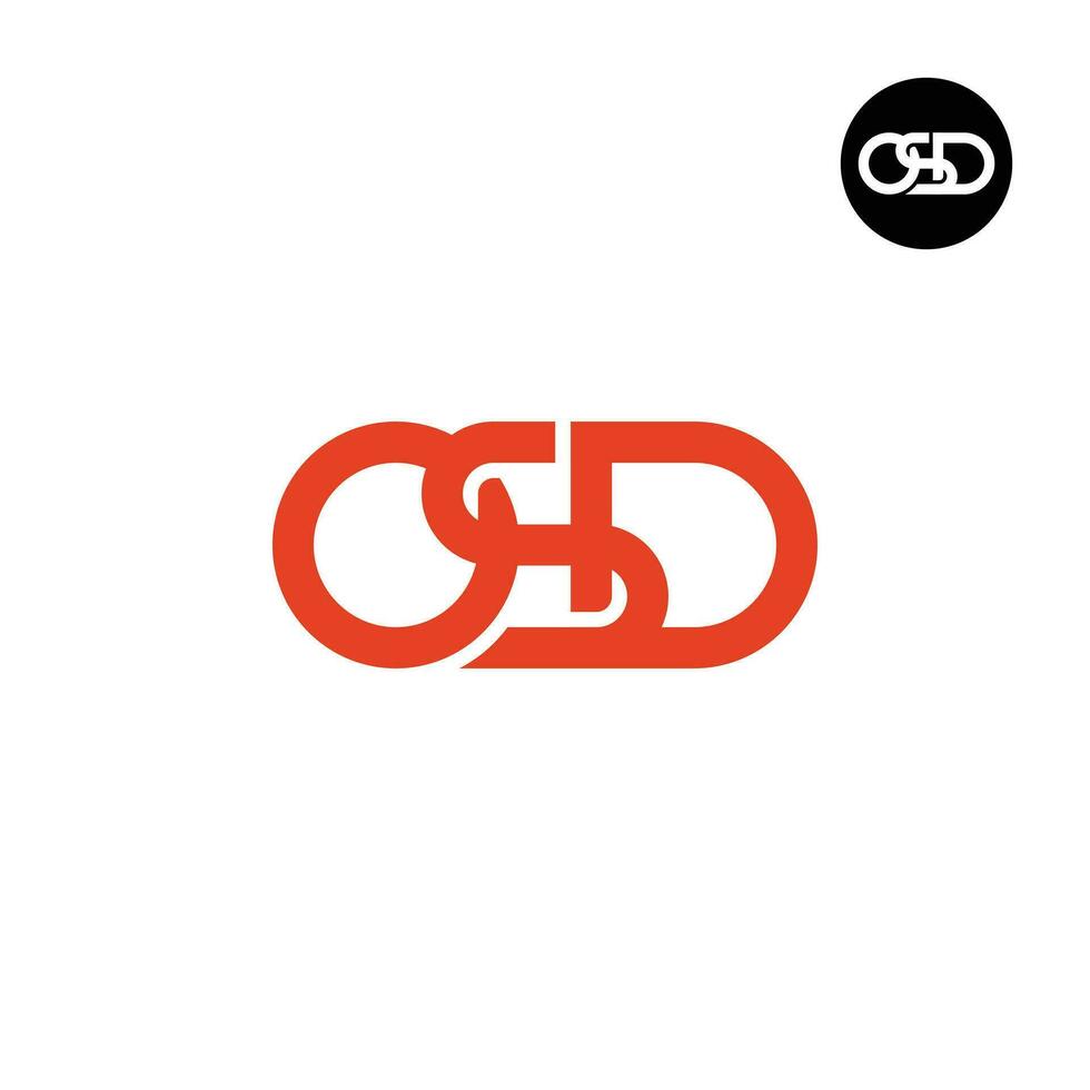 lettre osd monogramme logo conception vecteur