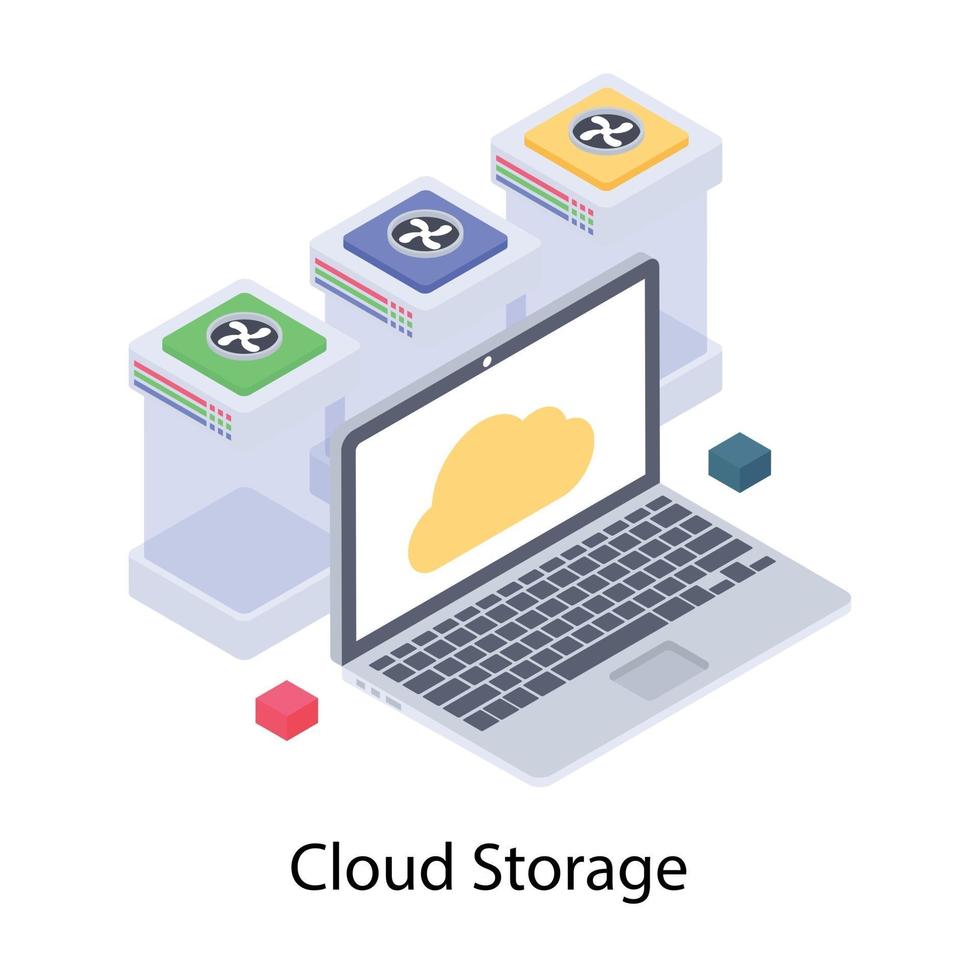 concepts de stockage en nuage vecteur