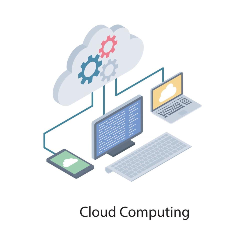 réseau informatique en nuage vecteur