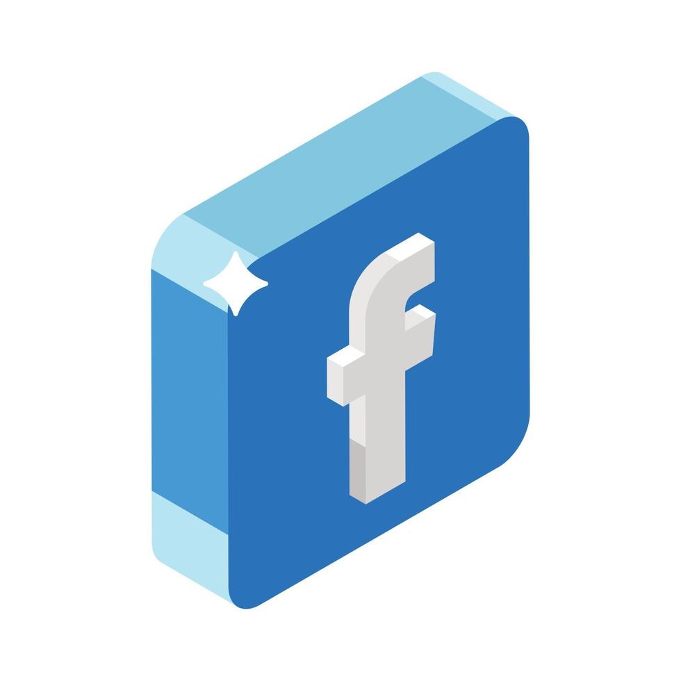 concepts d'outils sociaux facebook vecteur