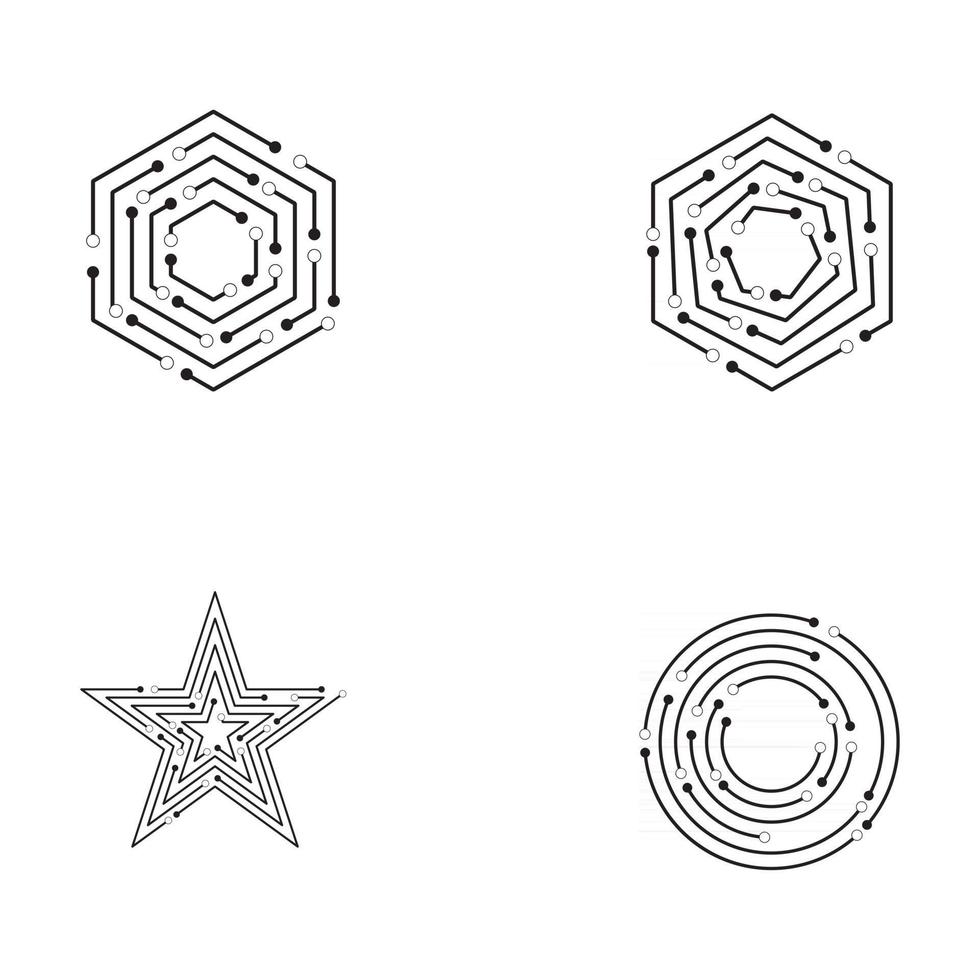 vecteur de modèle de logo de circuit