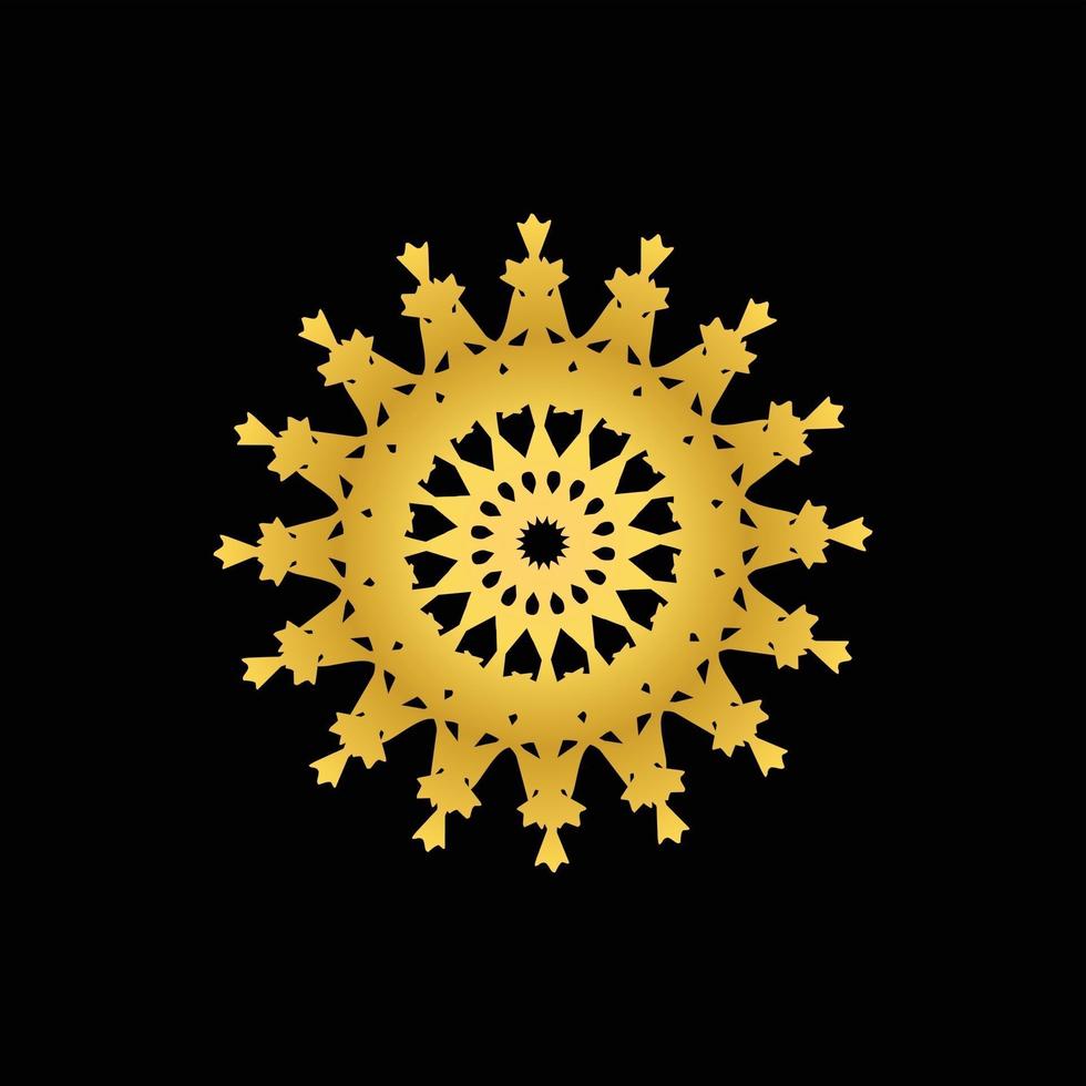 conception de vecteur de mandala d'or de luxe