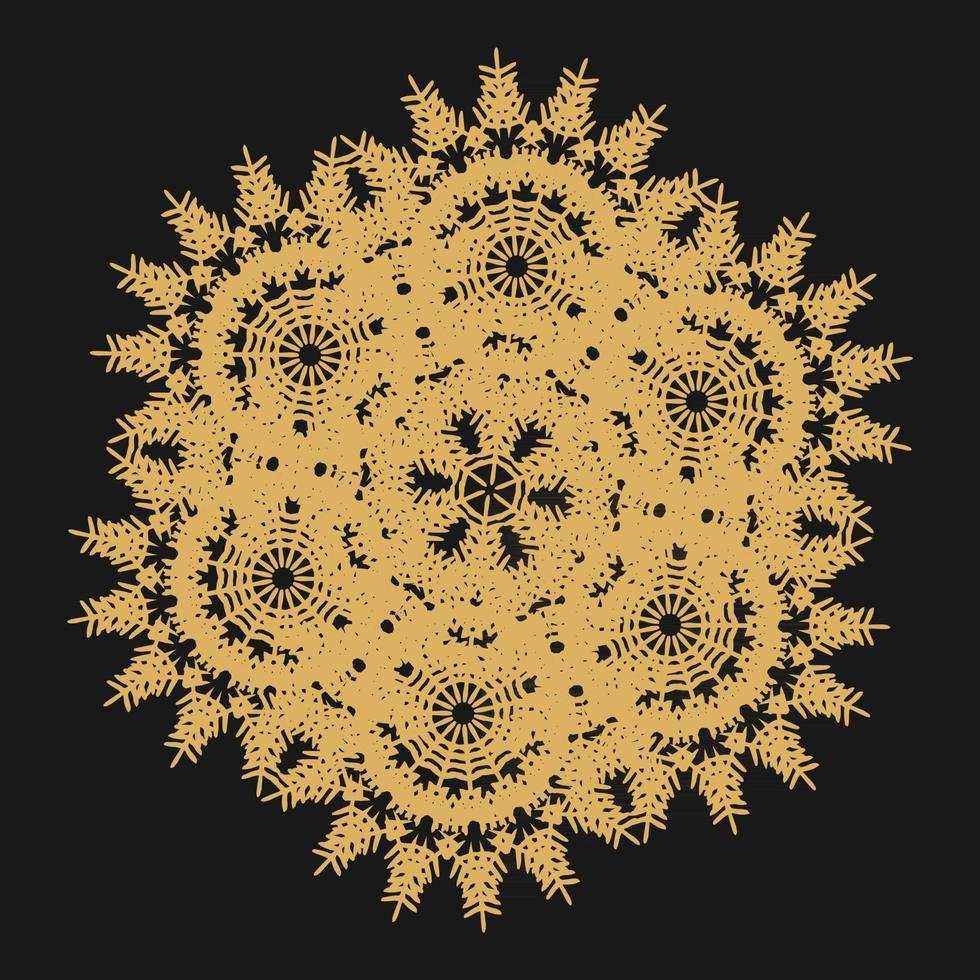 conception de vecteur de mandala doré de luxe