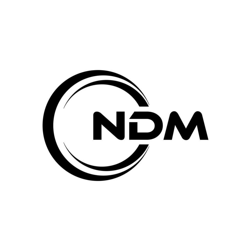 ndm logo conception, inspiration pour une unique identité. moderne élégance et Créatif conception. filigrane votre Succès avec le frappant cette logo. vecteur