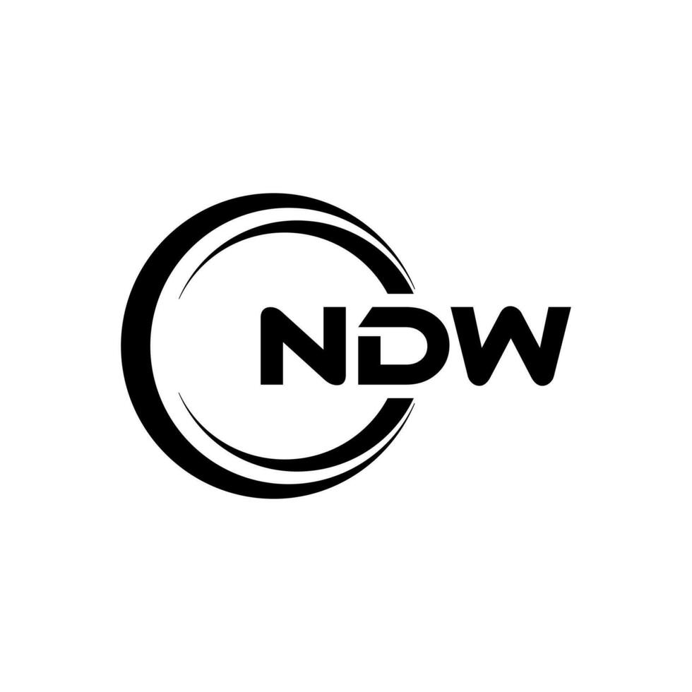 ndw logo conception, inspiration pour une unique identité. moderne élégance et Créatif conception. filigrane votre Succès avec le frappant cette logo. vecteur