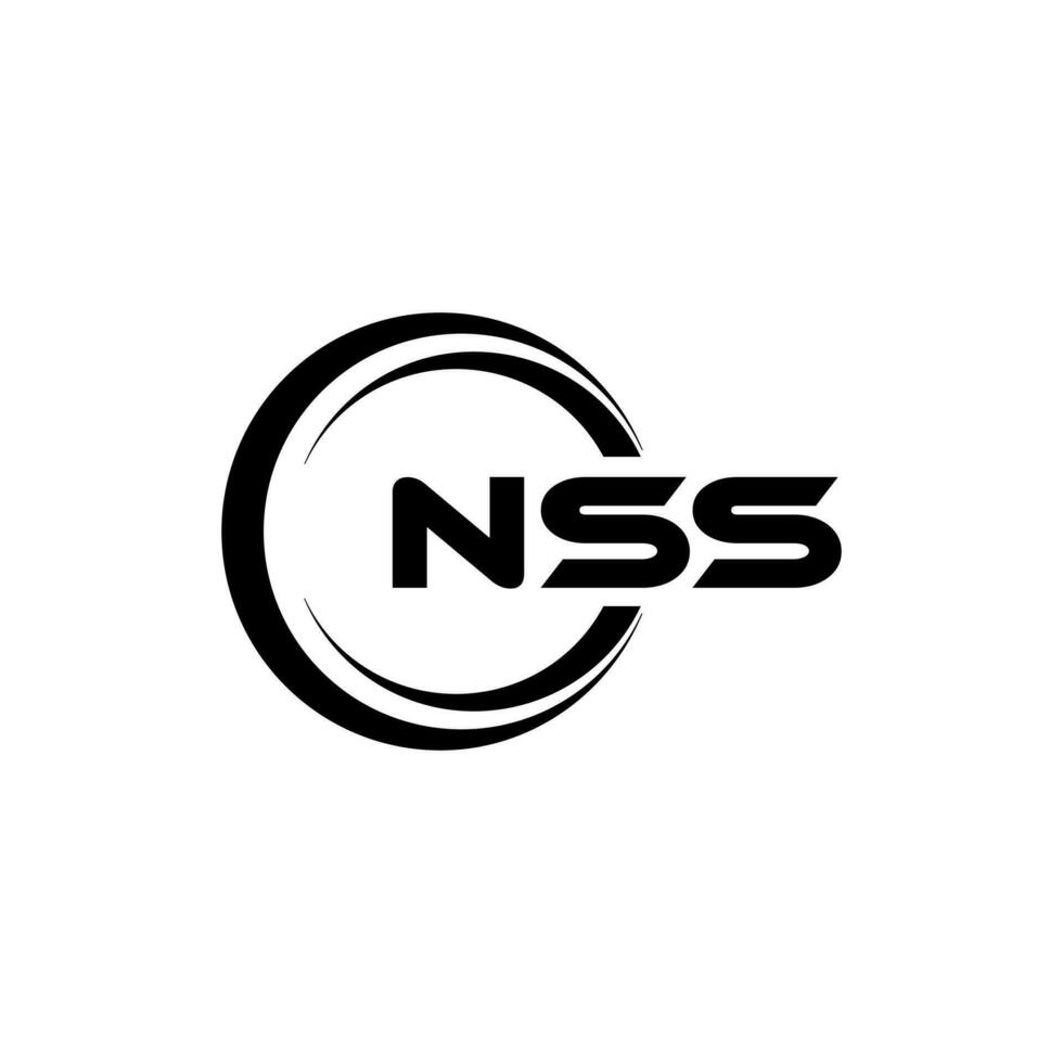 nss logo conception, inspiration pour une unique identité. moderne élégance et Créatif conception. filigrane votre Succès avec le frappant cette logo. vecteur