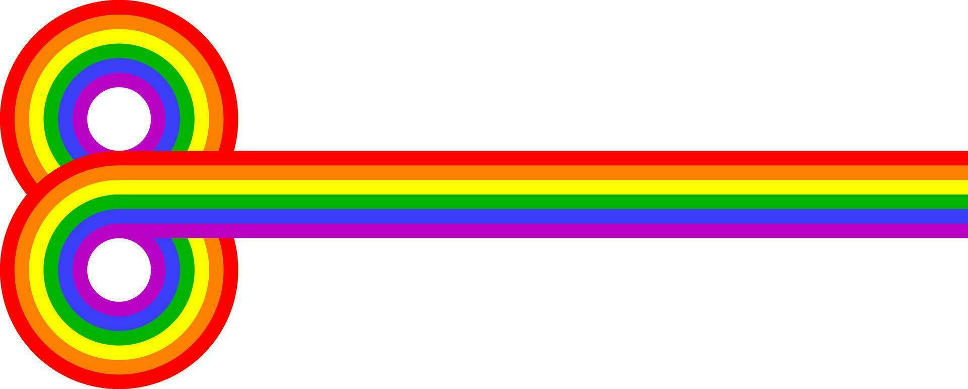 lgbt horizontal arc en ciel logo 8 infini multicolore rayures modèle entreprise vecteur