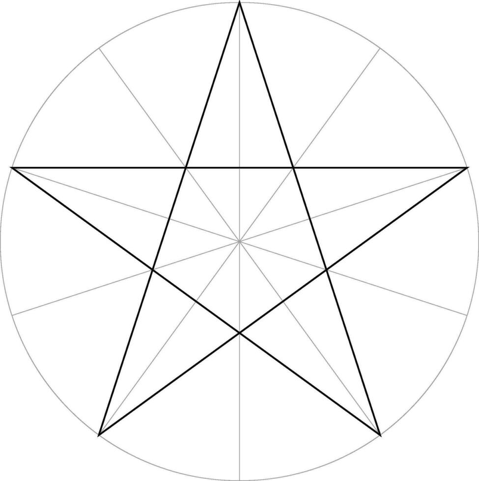 correct forme forme modèle géométrique forme pentacle cinq pointu étoile vecteur