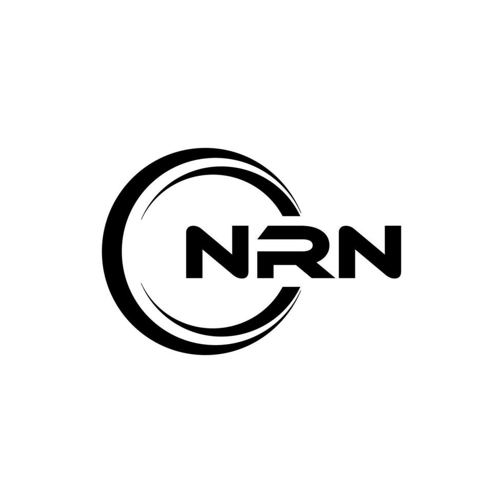 nrn logo conception, inspiration pour une unique identité. moderne élégance et Créatif conception. filigrane votre Succès avec le frappant cette logo. vecteur