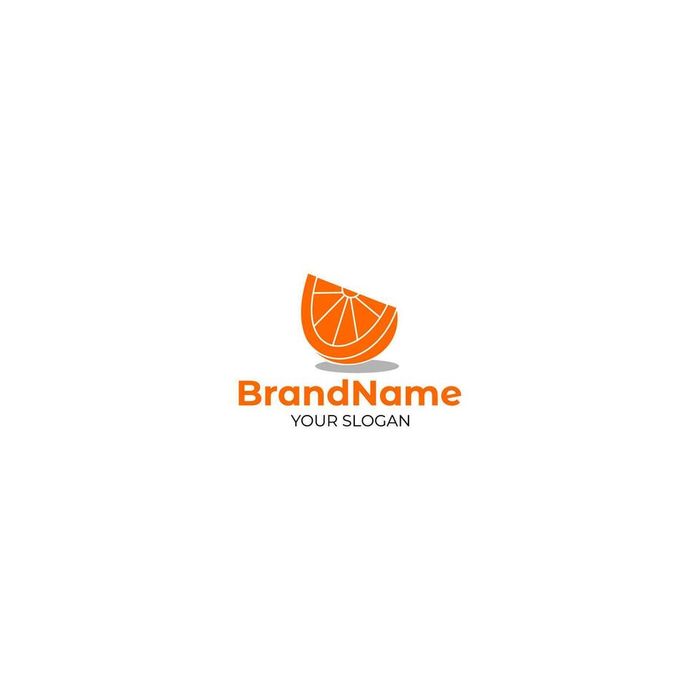 Orange tranches logo conception vecteur