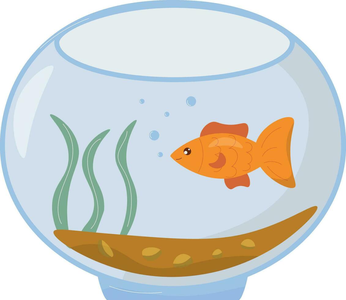 poisson dans une bol vecteur illustration
