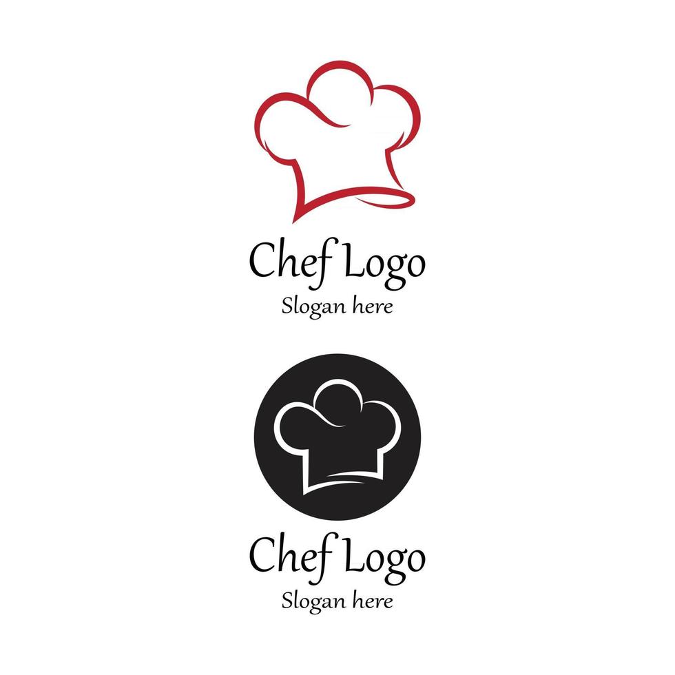 illustration vectorielle de chapeau chef logo modèle vecteur