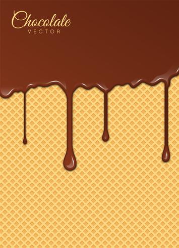 Chocolat liquide ou peinture brune. Illustration vectorielle vecteur