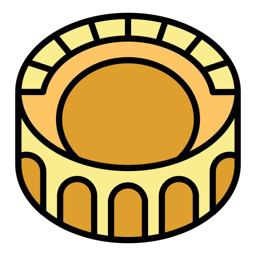 cercle amphithéâtre icône vecteur plat