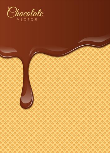 Chocolat liquide ou peinture brune. Illustration vectorielle vecteur