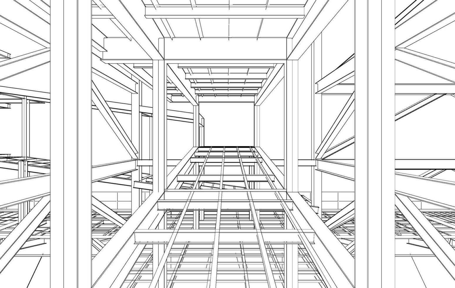 3d illustration de industriel bâtiment vecteur