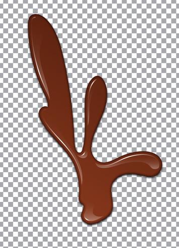 Chocolat liquide ou peinture brune. Illustration vectorielle vecteur