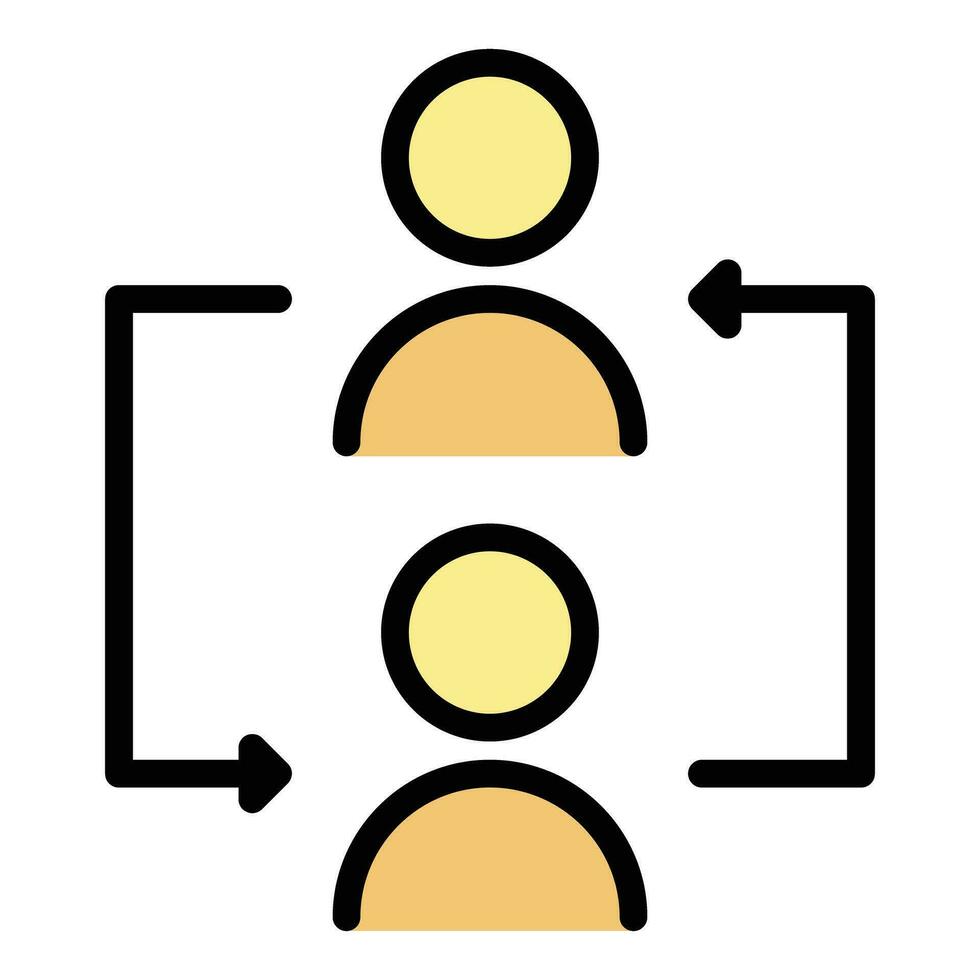 changement social se soucier icône vecteur plat