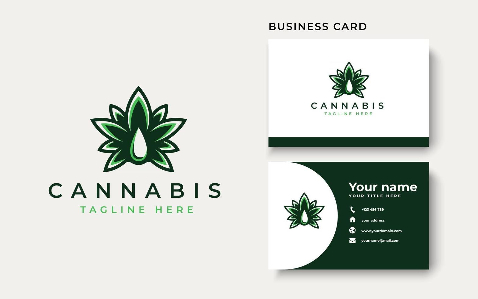 modèle de logo de feuille de cannabis. illustration vectorielle vecteur