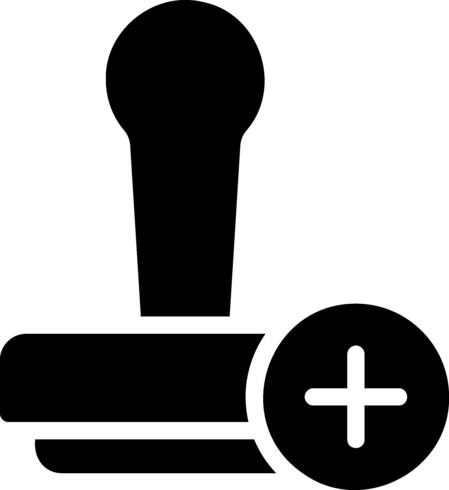 icône de glyphe de timbre vecteur