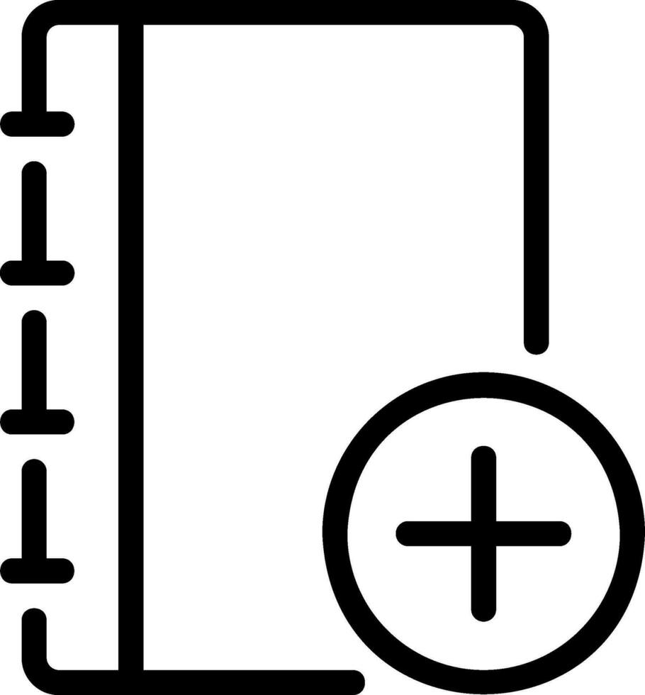 icône de ligne de cahier vecteur