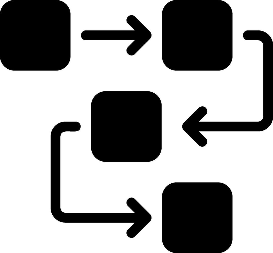 icône de glyphe de processus vecteur