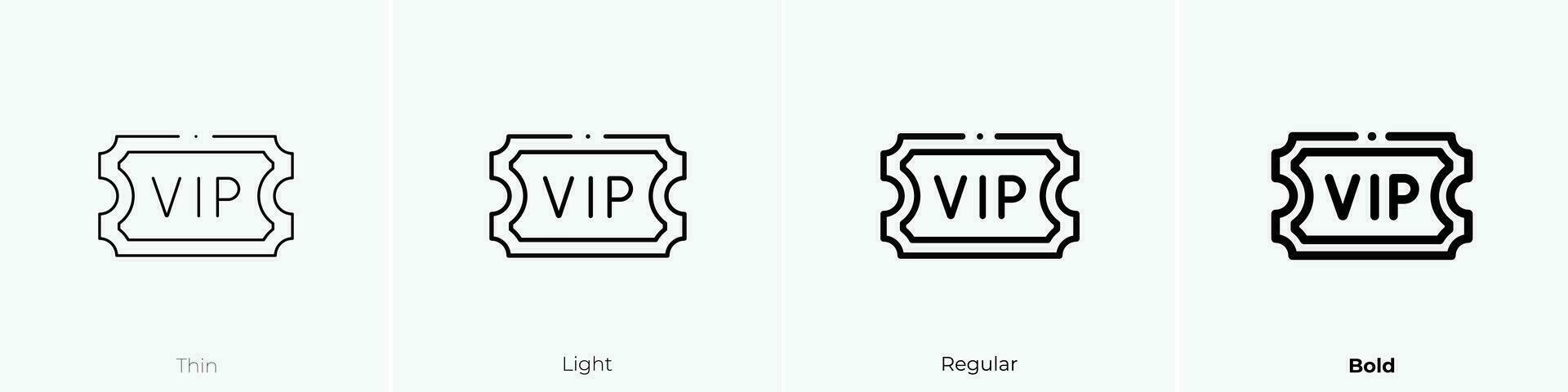 VIP icône. mince, lumière, ordinaire et audacieux style conception isolé sur blanc Contexte vecteur