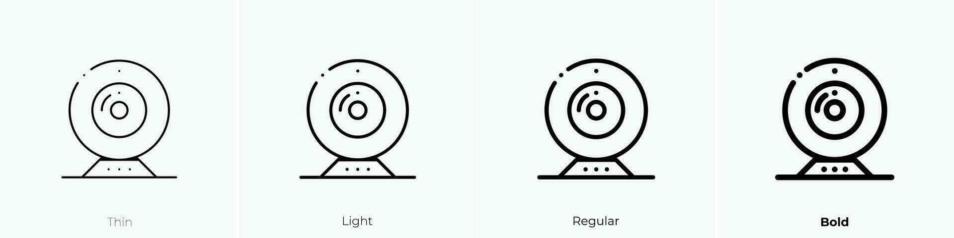 webcam icône. mince, lumière, ordinaire et audacieux style conception isolé sur blanc Contexte vecteur