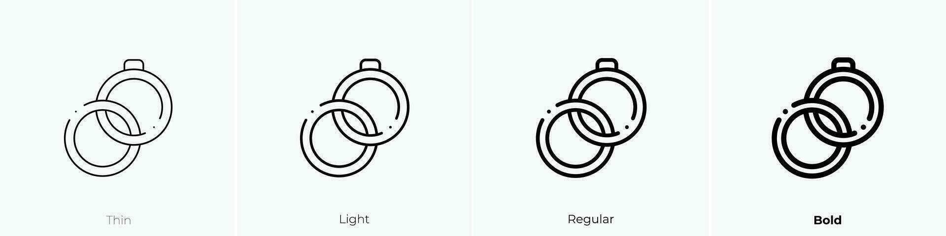 mariage anneaux icône. mince, lumière, ordinaire et audacieux style conception isolé sur blanc Contexte vecteur