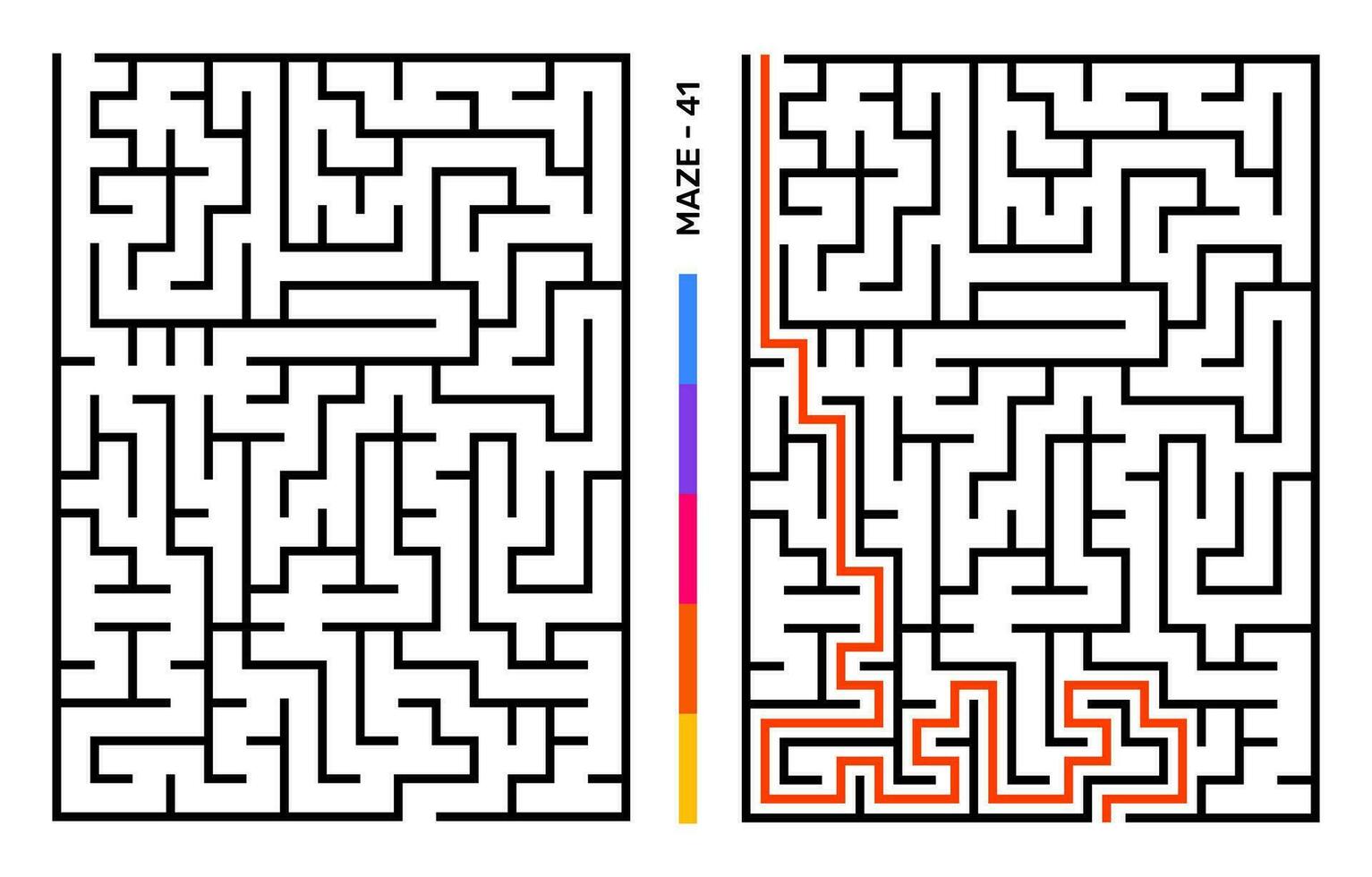 abstrait Labyrinthe puzzle labyrinthe avec entrée et sortie. Labyrinthe pour activité livre. résolution de problème puzzles Jeux pour classeur. vecteur illustration - eps dix