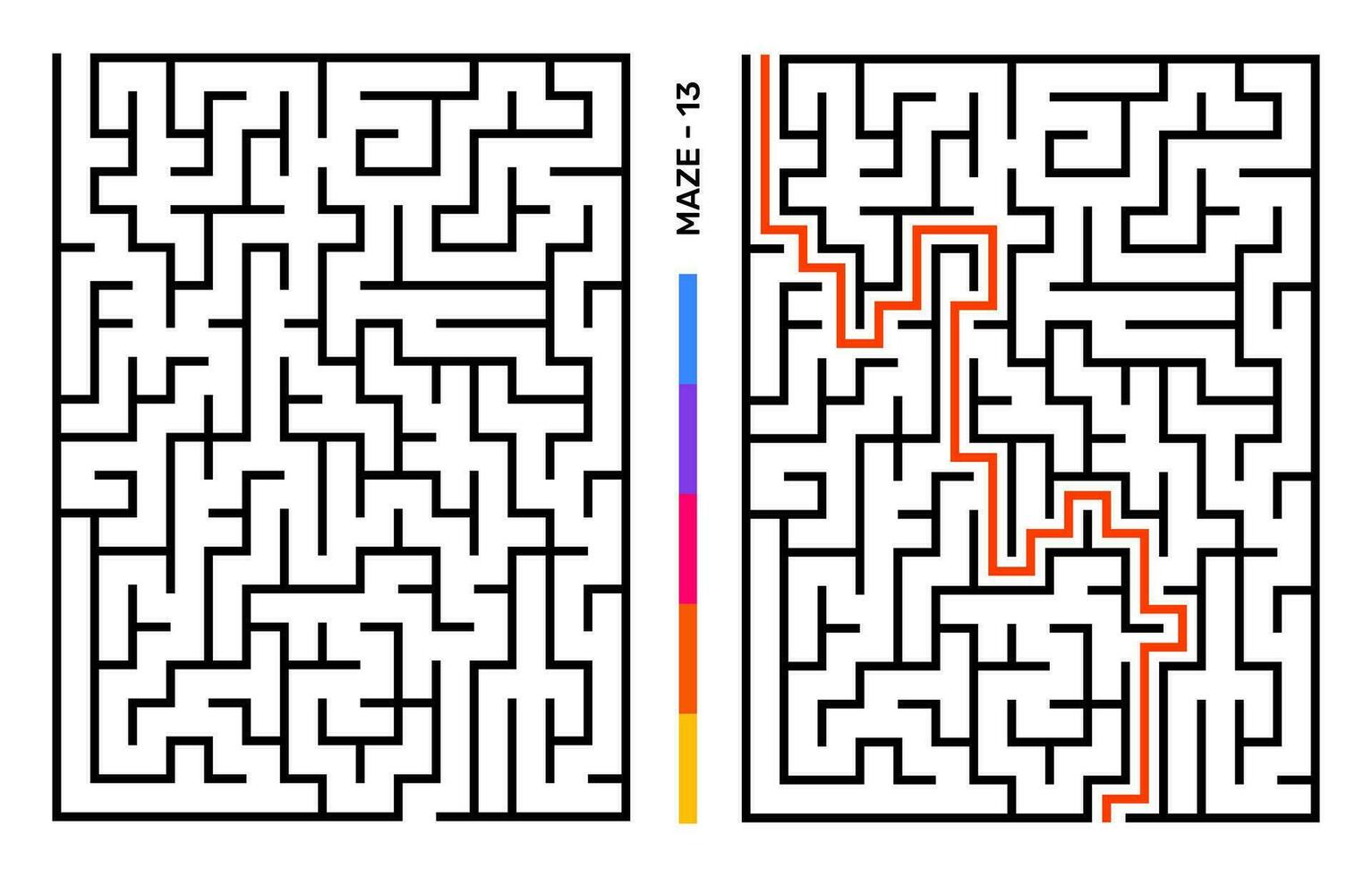 abstrait Labyrinthe puzzle labyrinthe avec entrée et sortie. Labyrinthe pour activité livre. résolution de problème puzzles Jeux pour classeur. vecteur illustration - eps dix