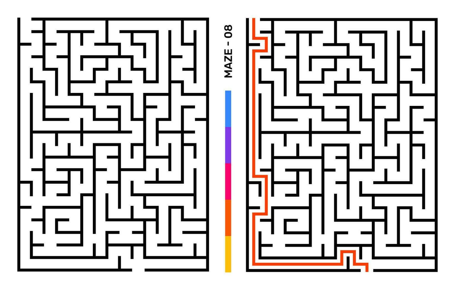 abstrait Labyrinthe puzzle labyrinthe avec entrée et sortie. Labyrinthe pour activité livre. résolution de problème puzzles Jeux pour classeur. vecteur illustration - eps dix