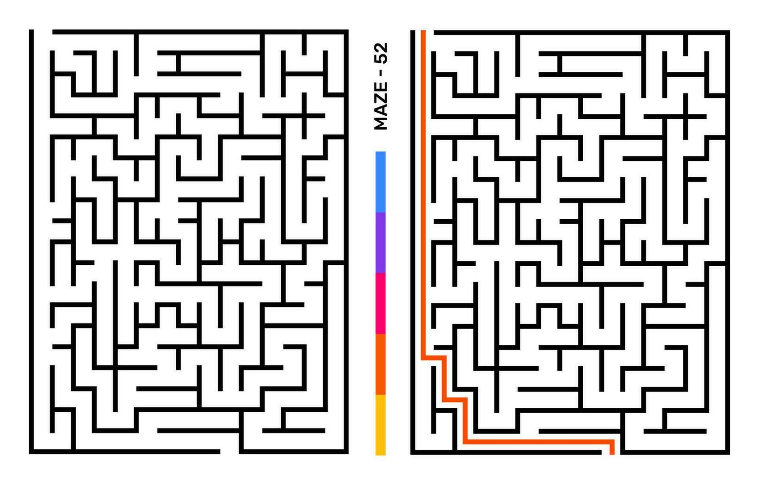 abstrait Labyrinthe puzzle labyrinthe avec entrée et sortie. Labyrinthe pour activité livre. résolution de problème puzzles Jeux pour classeur. vecteur illustration - eps dix