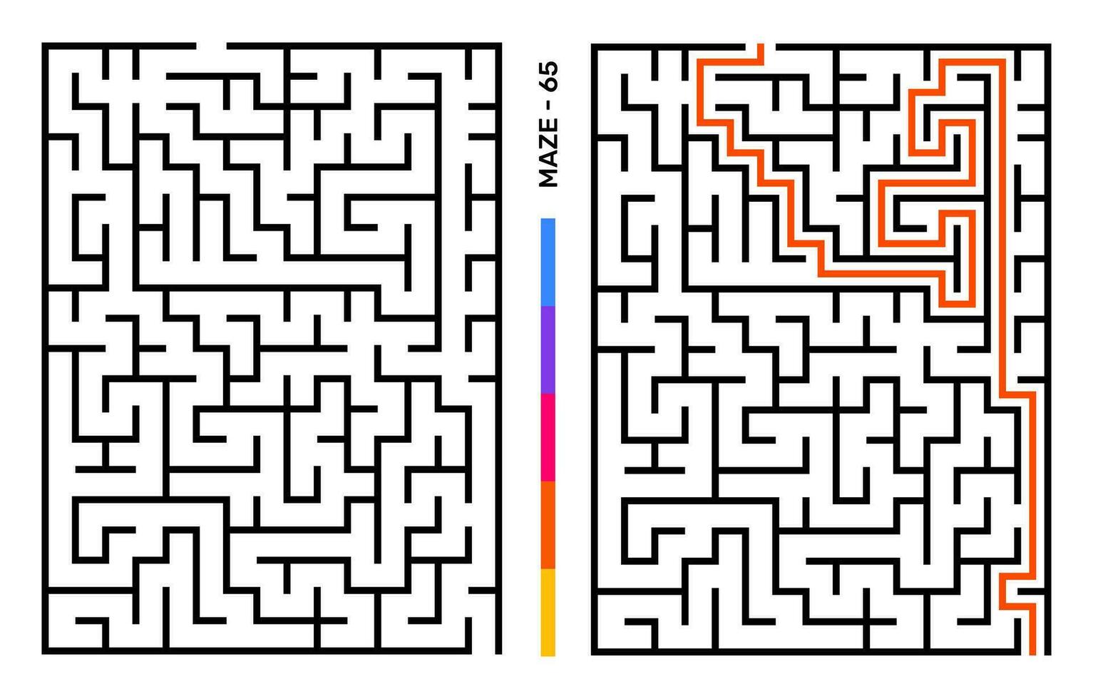 abstrait Labyrinthe puzzle labyrinthe avec entrée et sortie. Labyrinthe pour activité livre. résolution de problème puzzles Jeux pour classeur. vecteur illustration - eps dix