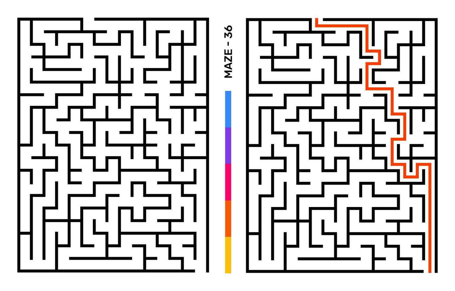 abstrait Labyrinthe puzzle labyrinthe avec entrée et sortie. Labyrinthe pour activité livre. résolution de problème puzzles Jeux pour classeur. vecteur illustration - eps dix