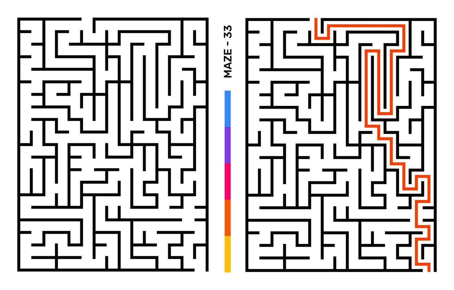 abstrait Labyrinthe puzzle labyrinthe avec entrée et sortie. Labyrinthe pour activité livre. résolution de problème puzzles Jeux pour classeur. vecteur illustration - eps dix