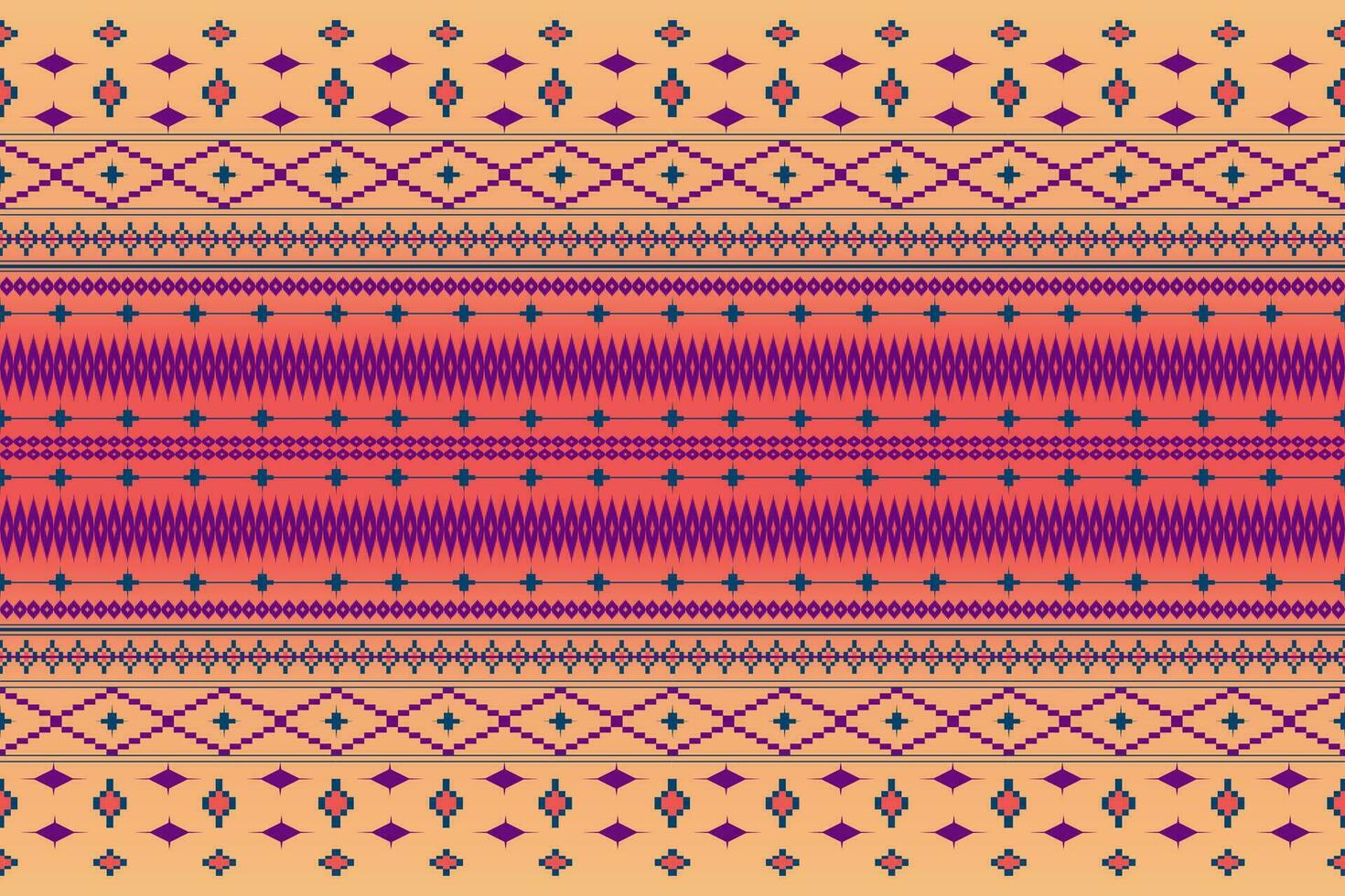 vibrant aztèque ethnique modèle géométrique tribal boho conception, papier peint, emballage, mode, tapis, vêtements, tricots, batik, vecteur, illustration vecteur