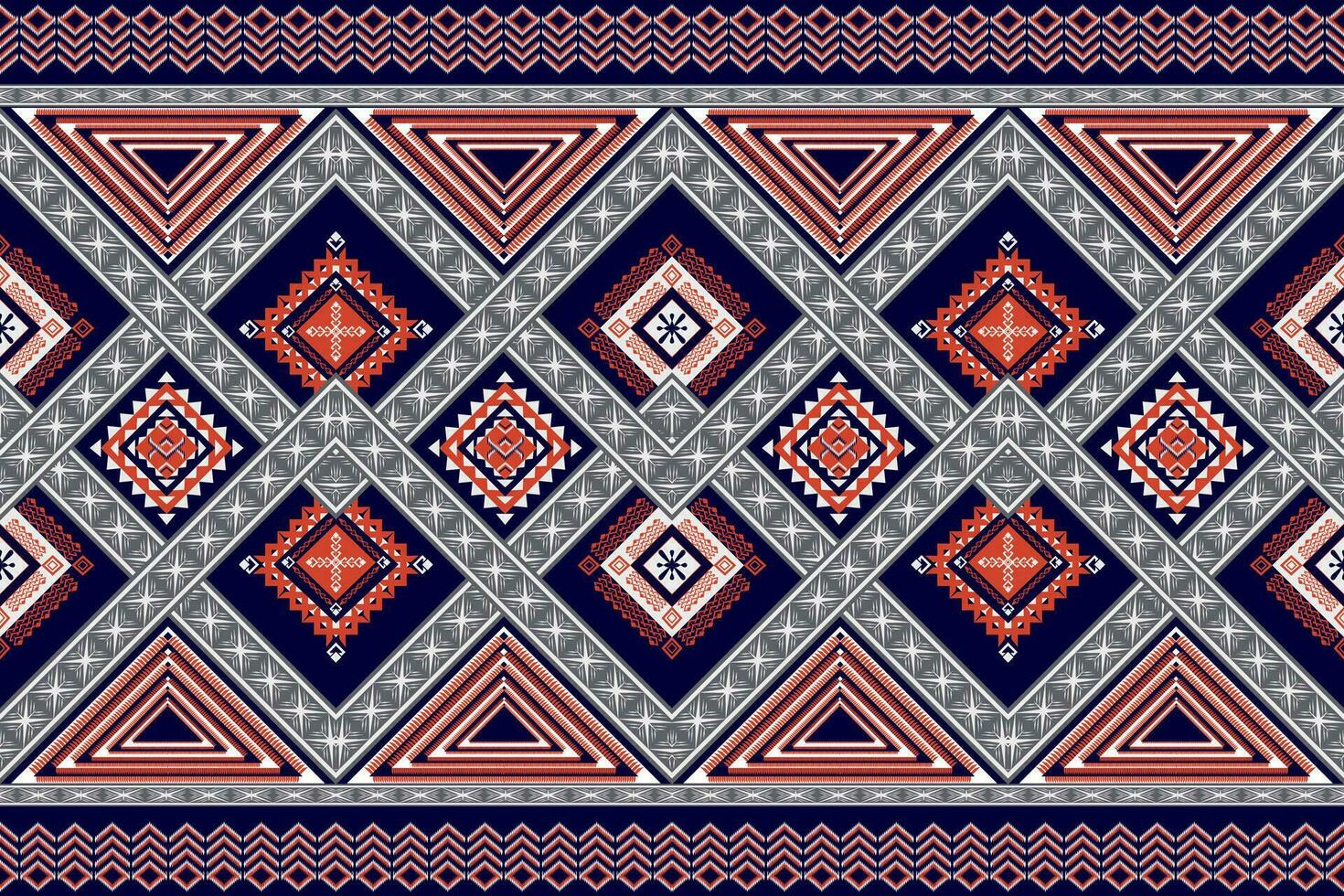géométrique patchwork ethnique modèle vecteur pour tribal boho conception, papier peint, emballage, mode, tapis, vêtements, tricots, batik, illustration.ethnique abstrait ikat.