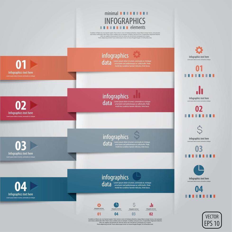 vecteur d'éléments minimaux infographiques