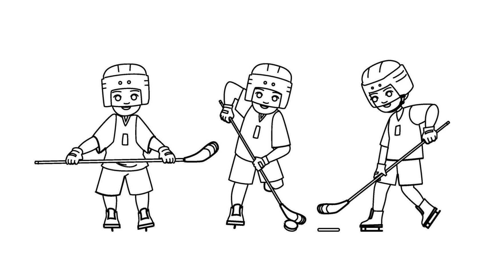 la glace le hockey enfant vecteur