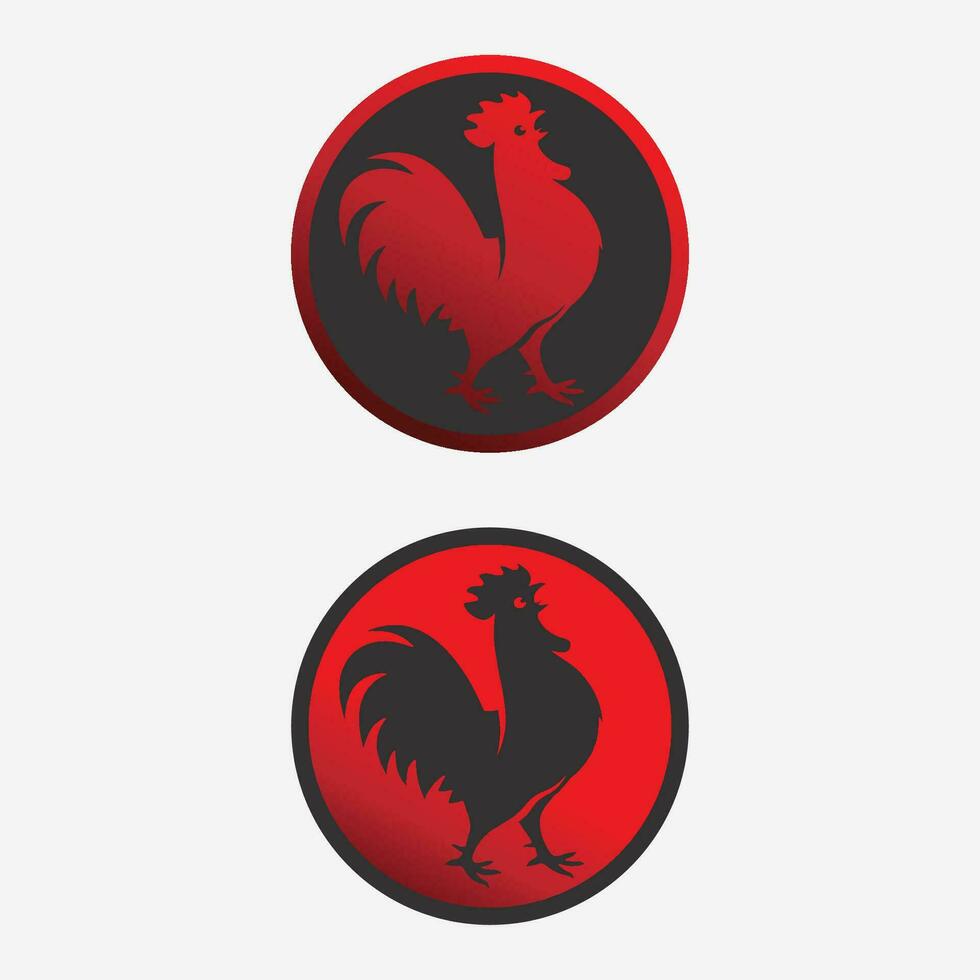 poulet logo coq et poule logo pour la volaille agriculture animal logo vecteur illustration conception