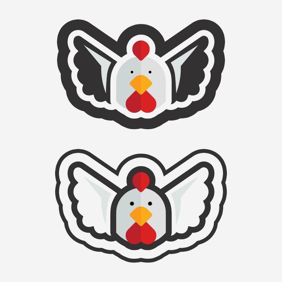 poulet logo coq et poule logo pour la volaille agriculture animal logo vecteur illustration conception