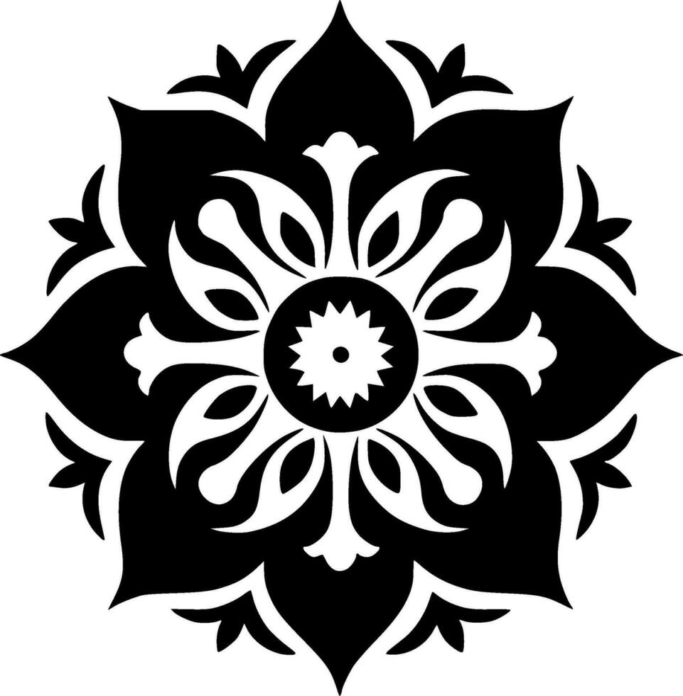 mandala, minimaliste et Facile silhouette - vecteur illustration