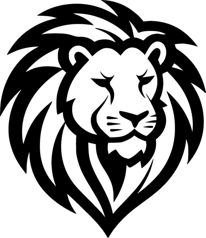 lion, noir et blanc vecteur illustration