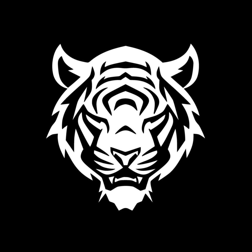 tigre - minimaliste et plat logo - vecteur illustration