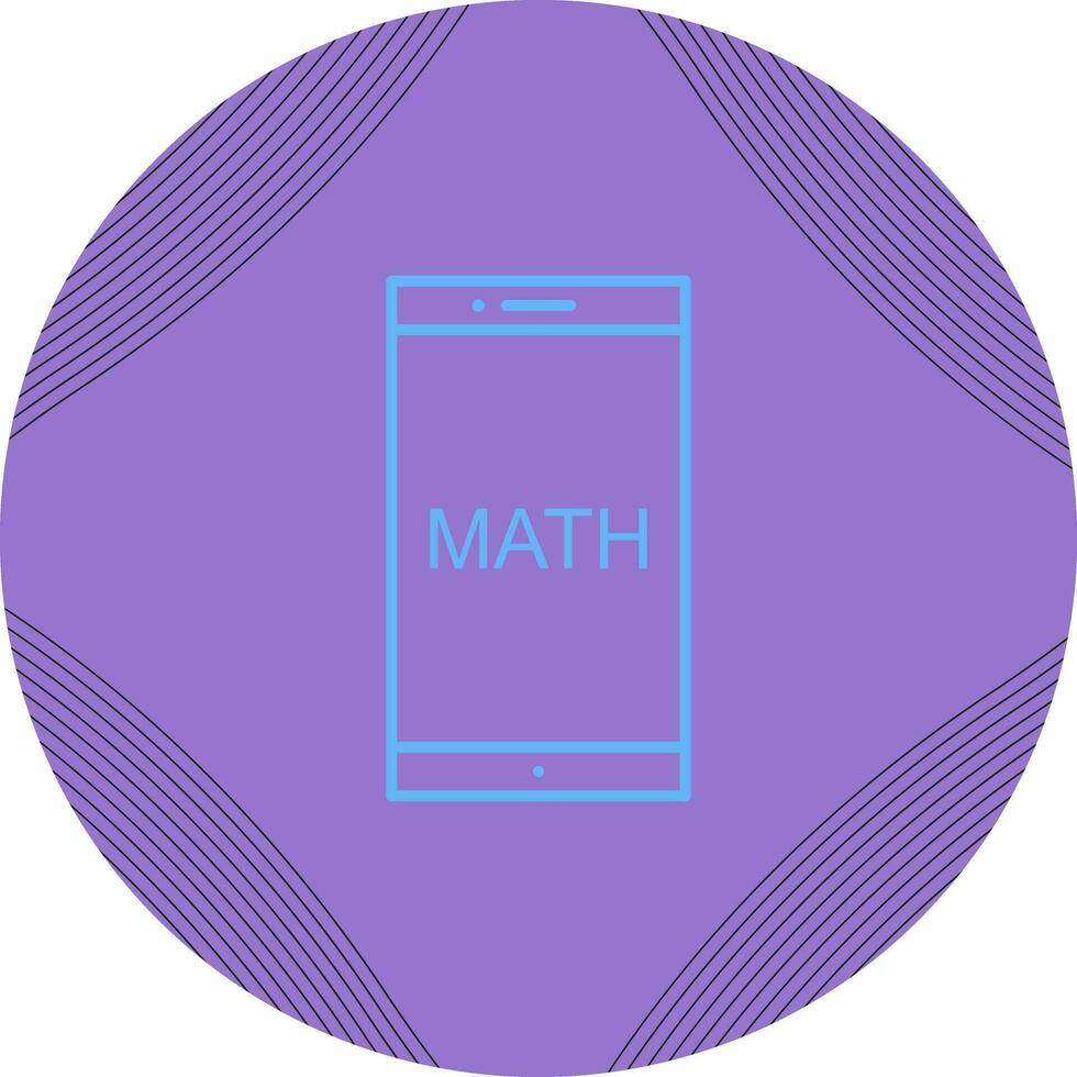 étudier les mathématiques sur l'icône de vecteur mobile