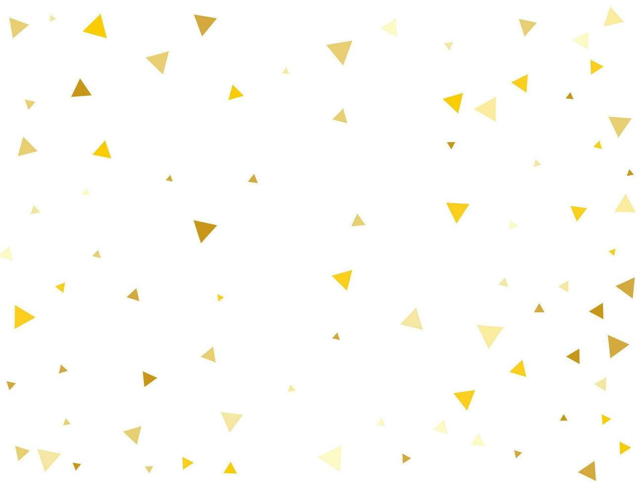 d'or triangulaire confettis. vecteur illustration