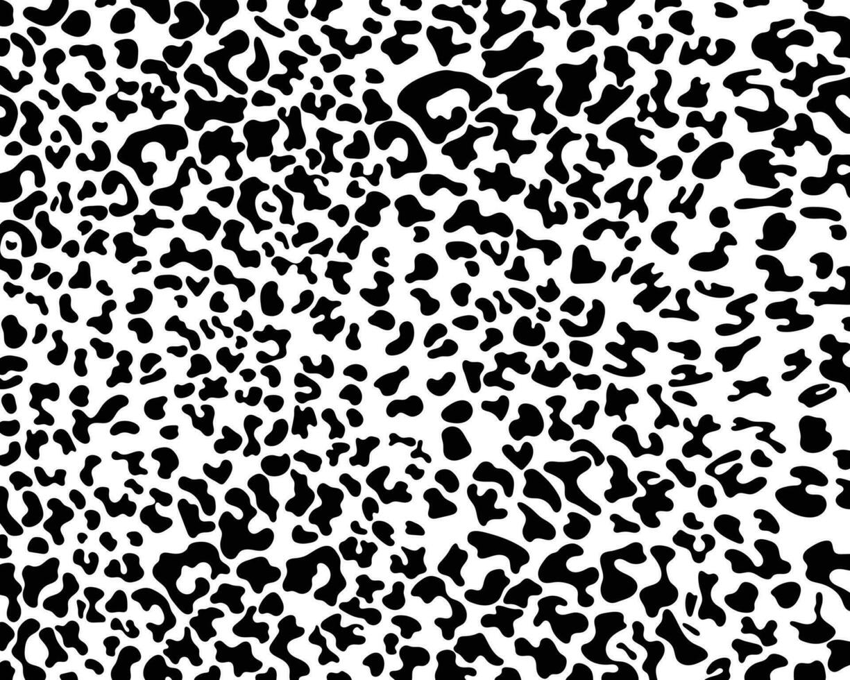léopard impression modèle animal sans couture noir taches sur une blanc Contexte classique conception. vecteur