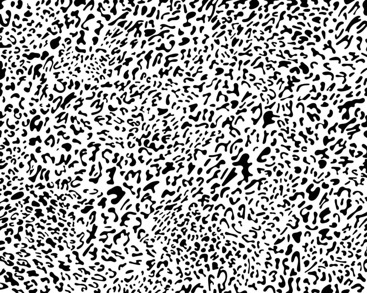 léopard impression modèle animal sans couture noir taches sur une blanc Contexte classique conception. vecteur