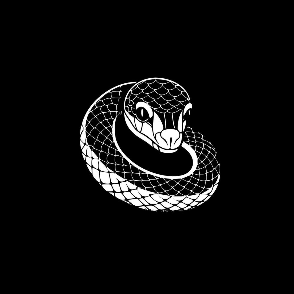 serpent - minimaliste et plat logo - vecteur illustration